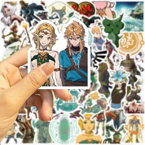 50pcs The Legend of Zelda: Tears of The Kingdom Stickers for Water Bottle, Waterproof Vinyl Decal for Adult Teen Kids Laptop Skateboard Phone Travel Case Bike Guitar thumbnail 6