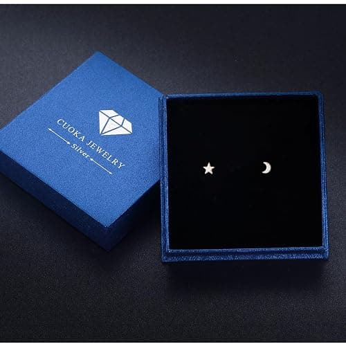 Cuoka 925 Sterling Silver Hypoallergenic Celestial Cute Animal Opal Stud Earrings for Women with Gifts Box thumbnail 8