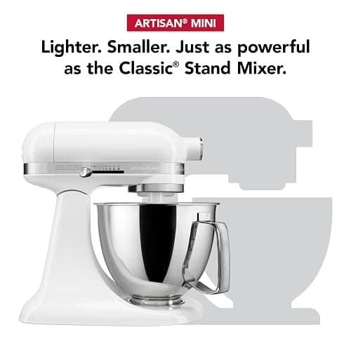 KitchenAid Artisan Mini 3.5 Quart Tilt-Head Stand Mixer - KSM3316X - White thumbnail 3