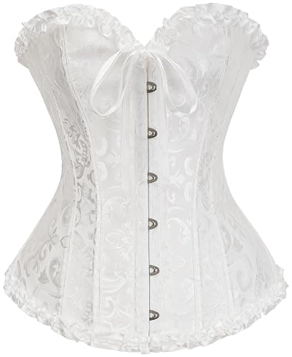 Vrapo Bustier Corset Top for Women | Overbust Lace Up Waist Cincher Shapewear Lingerie - Image 1