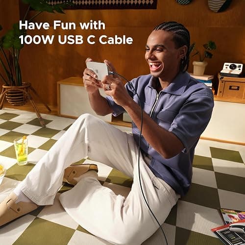 UGREEN Uno USB C to USB C Cable 100W Fast Charging Cable Type C Charging Cord with LED Display for iPhone 17/17 Air/17 Pro/17 Pro Max/16, MacBook Pro/Air, iPad Pro/Air, Galaxy S25 Ultra 10FT Black thumbnail 8