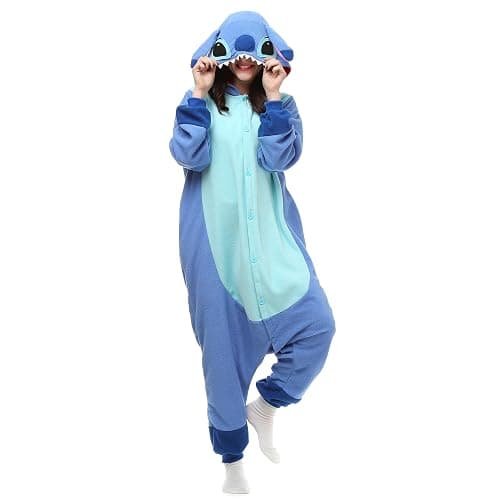 Wishliker Adult Onesie Animal Pajamas Halloween Cosplay Costumes Party Wear Blue - Image 1