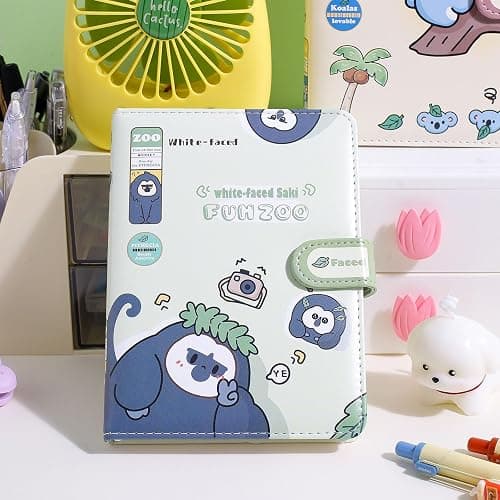 Kawaii Journal Notebook for Kids, Cute Notebook A5 Size To Do List, Travel Planner Zoo Theme Girls Diary 224 Pages with Magnetic clasp (Faced) thumbnail 2