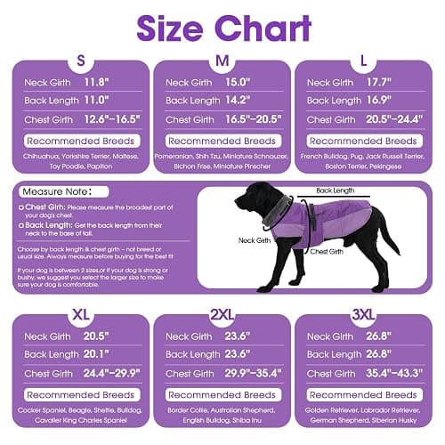 QBLEEV Warm Dog Jacket - Reflective, Adjustable Winter Coat with Turtleneck for Cold Weather, Waterproof Fleece Snowsuit for Small, Medium, Large Dogs thumbnail 6