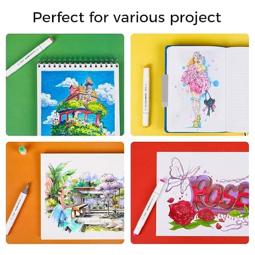 SAVZJSD 120 Colors Alcohol Markers, Dual Tips Alcohol-Based Art Markers for Kids and Adults in Coloring, Painting (Fine & Broad thumbnail 5