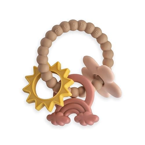 mushie Silicone Nature Teething Ring Toy - Image 1