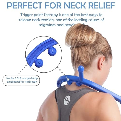 Body Back Buddy Classic USA Made Handheld Full Body Massage Cane Pressure & Trigger Point Massage Tool for Deep Tissue Pain Relief - Dual Massage Hooks for Back, Shoulder, Neck. Manual Back Massager thumbnail 5