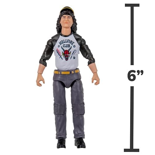 Stranger Things Dustin Henderson Upside Down Collector Figure - 6-Inch Highly Detailed Figure with Soft Good Clothing and Unique Accessories thumbnail 4