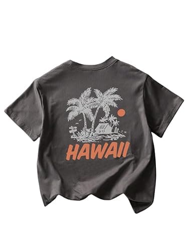 SOLY HUX Girl's Graphic Tees Short Sleeve Hawaiian T Shirt Summer Casual Vacation Tops thumbnail 4