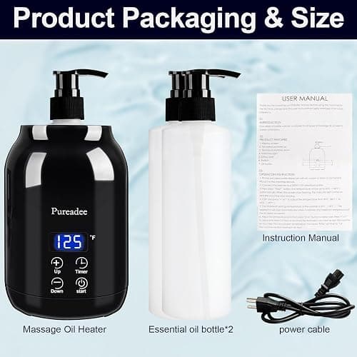 Massage Oil Warmer, Massage Oil Warmer for Massage Therapy, Oil Warmer for Massage for Salon, Barber Shops, Home, with Two Oil Bottle Dispenser thumbnail 7