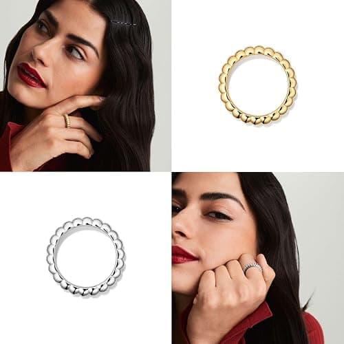 NOKMIT Chunky Gold Statement Rings for Women 14K Gold Silver Tone Cute Puffy Dome Croissant Thumb Band High Polished Smooth Comfort Fit Size 5-10 thumbnail 2