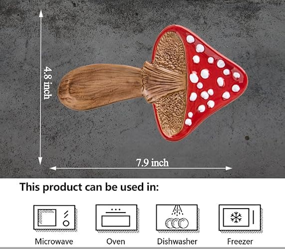 Spoon Rest Spoon Holder For Stove Top Cute Mushroom Spoon Rest For Kitchen Counter Ceramic Spatula Holder Utensil Rest thumbnail 3