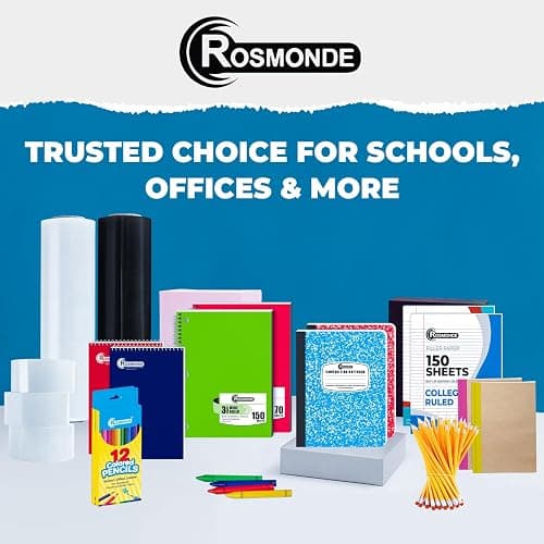 Rosmonde 12 Pack Bulk Composition Notebook Wide Ruled, Assorted Colors | Hard Cover Wide Ruled Notebook Bulk, 200 Pages (100 Sheets), 9-3/4 x 7-1/2", Composition Notebooks For School & Office thumbnail 9