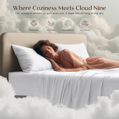 Utopia Bedding Queen Size Sheet Set – 4 Piece Bed Sheets, Soft and Breathable Microfiber, Includes 1 Fitted Sheet, 1 Flat Sheet and 2 Pillowcases – Oeko Tex (White) thumbnail 6