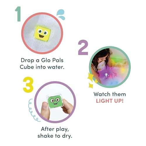 Glo Pals Water-Activated Light-Up Cubes for Sensory Play – 12 Pack thumbnail 6