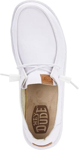 HEYDUDE Women's Wendy Stretch Canvas Slip On Shoes | Easy On Loafer | Elastic Laces, Breathable Canvas Upper, Removable Foam Insole, Flexible Outsole, Lightweight Packable Construction thumbnail 5