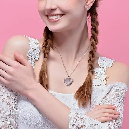 Locket Necklace that Holds Pictures Flower Lockets Pendant Necklaces Birthday Gifts Jewelry thumbnail 5
