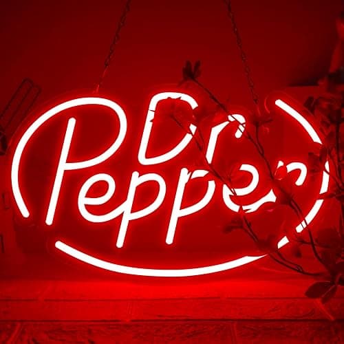 AHlove Neon Signs for Wall Decor，Neon Lights for Bedroom Led Business Signs Suitable for Drinks Shop、Man Cave、Christmas Gifts，16 * 10Inch(red) - Image 1