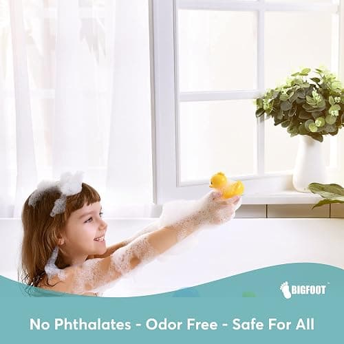 BigFoot Clear Shower Curtain - 72x72 Odorless Plastic with Magnets, Washable Long Bathroom Curtain - Premium PEVA Waterproof Bath Curtain, Rust-Proof Bathroom Essentials thumbnail 7