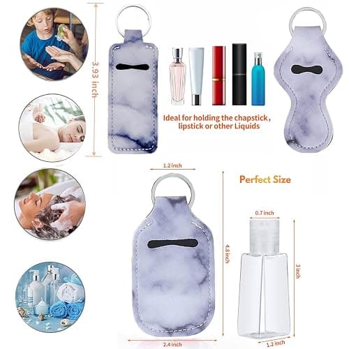 BATUMEYE Gift Keychain Set for Woman with Whistle, Bottle Opener, Card Holder, Wristlet Strap, Travel Bottle Holder thumbnail 8