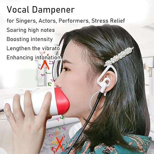 Vocal Dampener for Singing Practice, Performers, Stress Relief, Vocal Steamer for Singers, Portable Soundproof Home Learning Dome Singing Straw for Vocal Training thumbnail 2