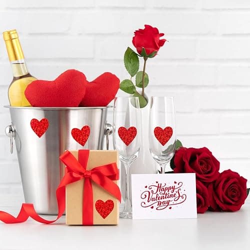 Anwyll Heart Stickers - Glitter Red Heart Stickers 480Pcs 1Inch Love Sticker Self-Adhesive Valentines Day Hearts Shaped Sticker for Kids Classroom Reward Envelope Seal Birthday Wedding Favor thumbnail 5