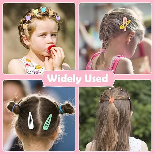 auroray Hair Accessories for Girl, 1543 Pcs Elastic Hair Rubber Bands Set 20 Colors Elastic Hair Ties with Organizer Box Cotton Baby Hair Ties, Hair Tail Tools, Rat Tail Comb, Butterfly Hair Clips - Multicolor thumbnail 7