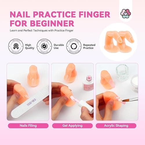 SAVILAND Acrylic Nail Kit with Everything: Nails Kit Acrylic Set for Beginner with Gel Polish Kit U V Light Nail Extension DIY Home Salon Gift Set thumbnail 7