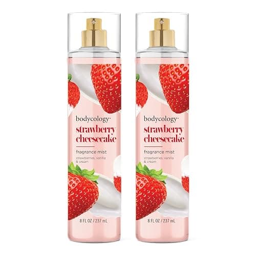 Bodycology Long-Lasting Fragrance Body Mist, Strawberry Cheesecake, 8 fl oz (Pack of 2) - Image 1