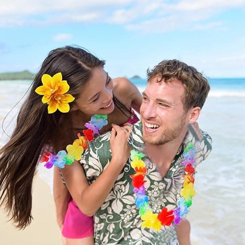 WELROG 3 Pieces Hawaiian Flower Hair Clips for Women - Artificial Tropical Flower Hair Pin Orchid Beach Party Wedding thumbnail 7
