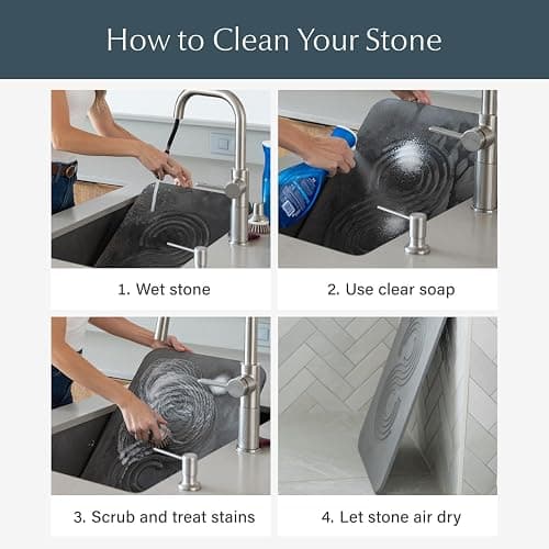 Dorai Home Stone Bath Mat - Premium Diatomaceous Earth Bath Floor Mats with Non-Slip Base, Fast-Drying Modern Shower Mat for Bathroom | Zen Sandstone - 23.6"x15.4" thumbnail 6