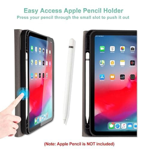 Lokigo for iPad A16 11th Gen Case, iPad 10th Generation Case, Brown Leopard | for iPad 11"/10.9" Case 2025/2022, Folio Stand Cover with Pencil Holder, Hand Strap & Pocket, Touch ID, Auto Wake/Sleep thumbnail 4