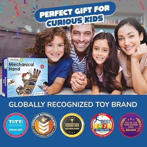 Smartivity DIY Robotic Mechanical Hand STEM Toy for Kids 8-14 Years Old | Parents Choice Award Winner I Birthday Gift for Kids | Engineering Kit for 8, 9, 10, 11, 12, 13, 14 Years Old Boys & Girls thumbnail 6