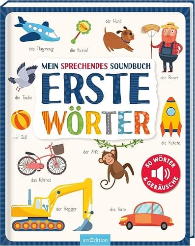 Mein sprechendes Soundbuch – Erste Wörter: 50 Wörter & Geräusche | Hochwertiges Soundbuch mit gesprochenen Wörtern und dazugehörigen Sounds für Kinder ab 24 Monaten (Mein großes Geräuschebuch) - Image 1