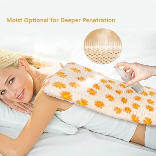 ZXU Heating Pad for Back Pain Relief and Cramps Relief- Ultra Soft Sherpa Heating Pad, XL King Size 12" x 24", 12 Heat Levels & 1-24H Auto Off，Stay on Function Hot Heated Pad, Machine Washable thumbnail 5