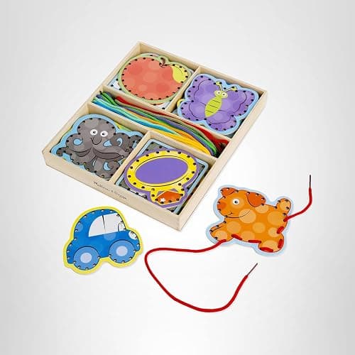 Melissa & Doug Alphabet Wooden Lacing Cards With Double-Sided Panels and Matching Laces thumbnail 10