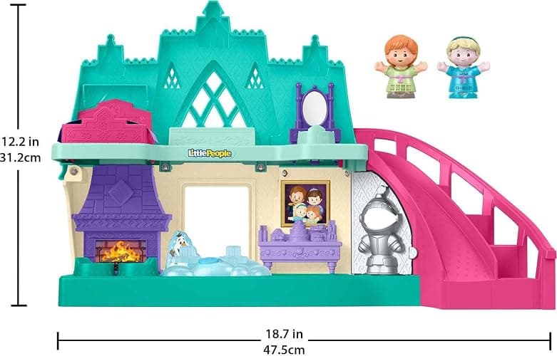 Fisher-Price Disney Frozen Arendelle Castle Playset with Lights & Sounds Little People, 2 Character Figures, Toddler Toys (Amazon Exclusive) thumbnail 2