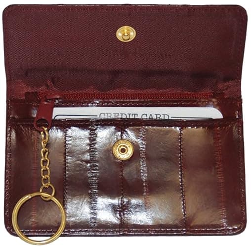 Genuine Eel Skin Leather Womens Coin Purse Change Wallet - Image 1