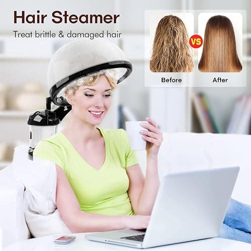 Hair Steamer Kingsteam 2 in 1 Ozone Facial Steamer, Design for Personal Care Use at Home or Salon Barber thumbnail 2