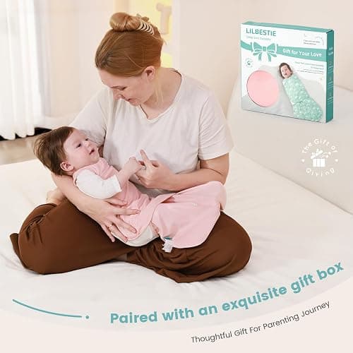LILBESTIE Baby Swaddle Sleep Sack, 1.0 Tog New-Parent-Friendly Swaddle for Newborns & infant 0-3 Months Baby Wearable Blanket Reduce Startle Reflex, Newborn Boys Girls Registry Essentials thumbnail 6