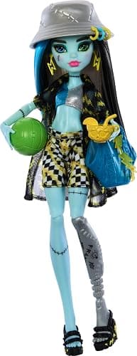 Monster High Scare-adise Island Frankie Stein Doll with Swimsuit, Coverup & Beach Accessories Like Hat, Volleyball & Tote thumbnail 5