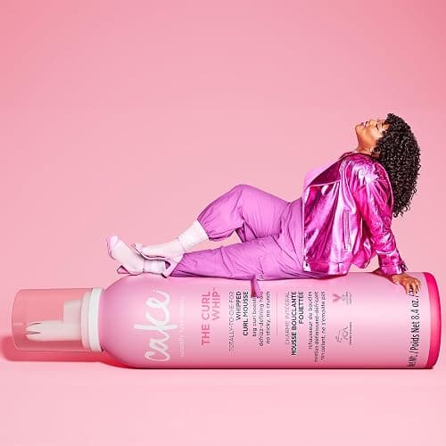 Cake Beauty Whipped Curl Defining & Volumizing Mousse – Aloe Vera Vitamin E for Flexible Hold - Vegan No Heat Curls Wavy Curly Hair Sulfate Cruelty Free Products For Women thumbnail 2