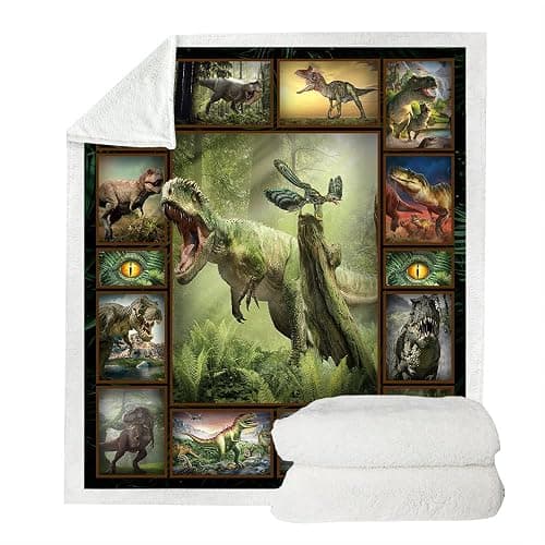 CYREKUD Dinosaur Throw Blanket - Dino Gifts for Boys, Girls & Adults - 50x60 Inches thumbnail 4