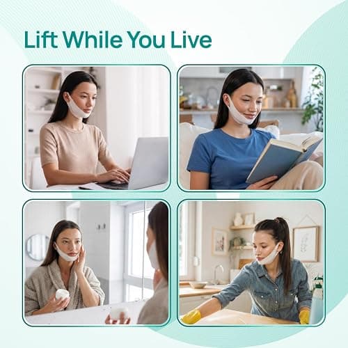 Plantifique V-Line Face Mask with Hyaluronic Acid, 5 Pack Chin Strap for Double Chin, V Line Lifting Masks - V Shape Face Tape, Jawline & Neck Mask for Skin Firming thumbnail 6