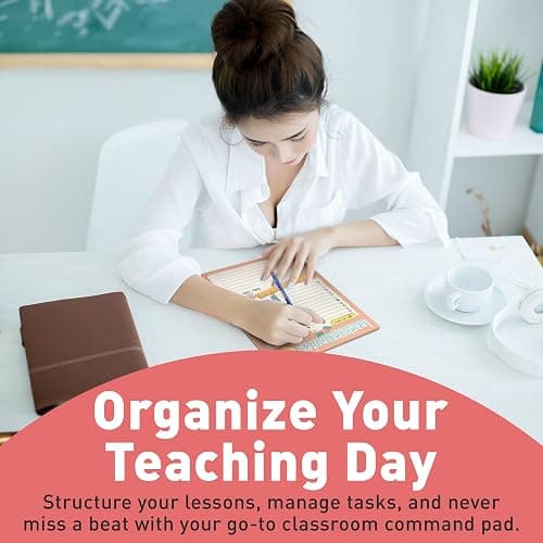 Sweetzer & Orange Teacher Planner Pad – Weekly Undated Lesson Planner for Teachers – 60 Tear-Off Sheets – 9” x 6” Compact Desk Notepad with Notes and Contact Section – Stylish Peach Border thumbnail 4