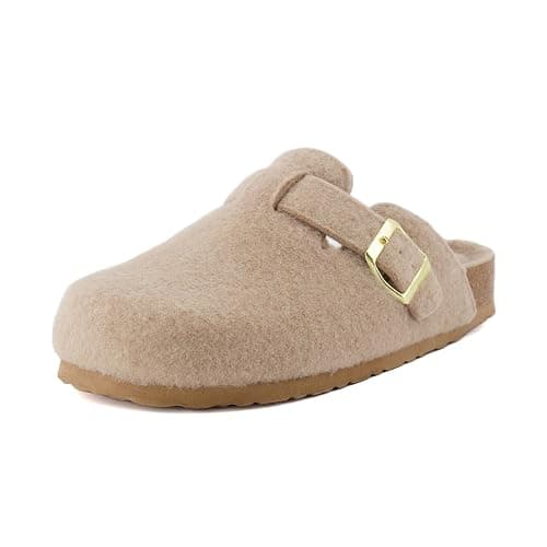 CUSHIONAIRE Hana Womens Clogs | Comfortable Vegan Suede Clogs for Women | Slip On Potato Shoes with Cork Footbed & Arch Support | Memory Foam, Wide Widths Available thumbnail 9
