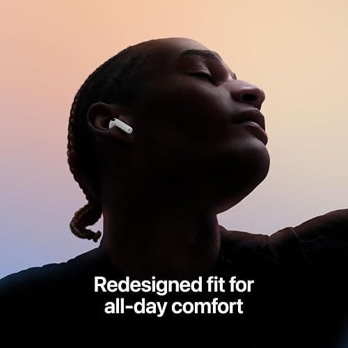 Apple AirPods 4 Wireless Earbuds, Bluetooth Headphones, Personalised Spatial Audio, Sweat and Water Resistant, USB-C Charging Case, H2 Chip, Up to 24 Hours of Battery Life, Effortless Setup for iPhone thumbnail 3