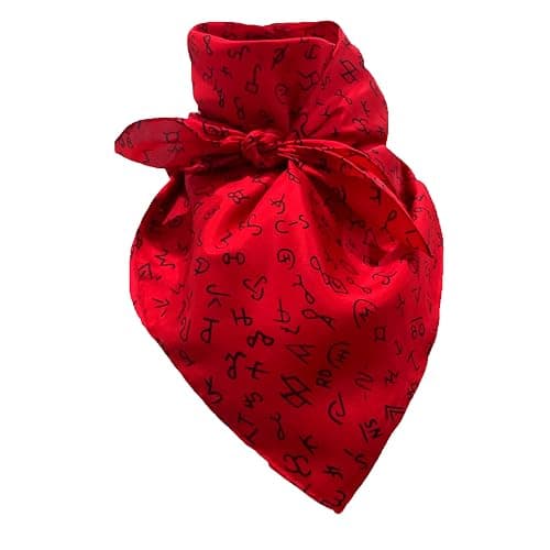 Wyoming Traders 100% Silk Cowboy Bandana Wild Rag Brands Print Scarf 34.5" 42" Multiple Colors - Image 1