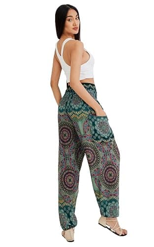Joob Joob Boho Pants for Women - Hippie Harem Pants Women - Womens Yoga Pants – Comfy Bohemian Flowy Hippie Clothes thumbnail 5