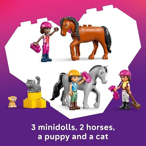 LEGO Friends Horse Stable and Riding Academy Building Toy for Girls & Boys - Pretend Play Set for Kids, Ages 7+ - W/3 Minidolls, Toy Animal Figures, & Accessories - Gift Idea for Birthdays - 42688 thumbnail 5